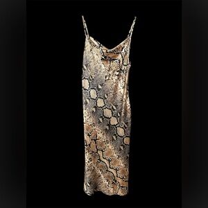 Bebe Snake Print Cowl Neck Satin Slip Dress NWOT
Medium